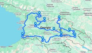 Car Rental Georgia - road trip map