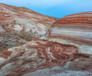 Beautiful candy cane mountains of Azerbaijan