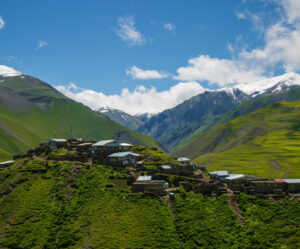 Khinalug views in Azerbaijan hiking